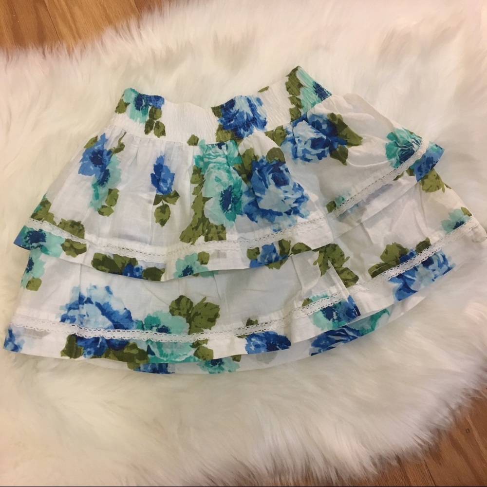 Abercrombie & Fitch Floral Ruffle Skirt